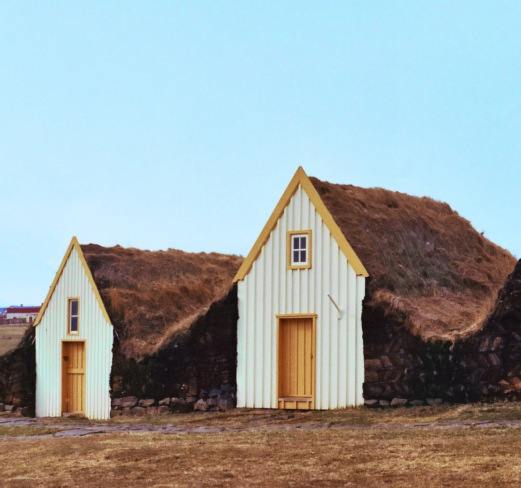 traditional cabins in iceland's landscape